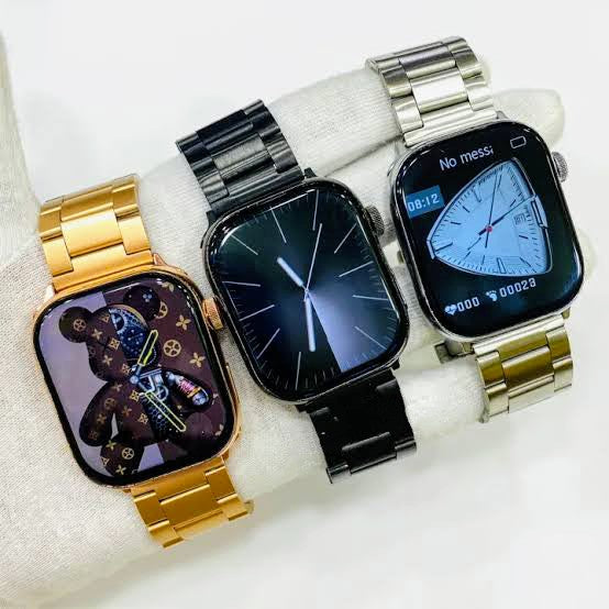 Smart Watch 9 Max with Rolexx Chain | Full Edge Display Screen | Bluetooth Calling Smart Watch | All Sports Mode