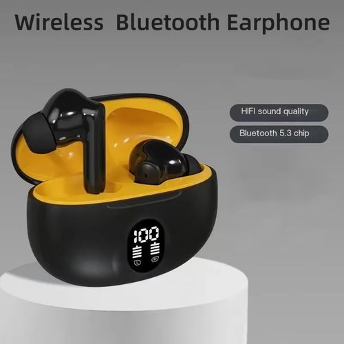 TWS Wireless Earbuds with LED Display – ENC Noise Cancellation, HiFi Stereo, Bluetooth 5.3 – Available in Black & White & Blue 🎧